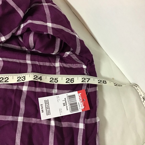 Purple button tunic top - Picture 6 of 7